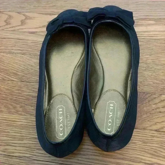 Coach Lynn Bow Ballet Flats Fabric, Coach logo, Women’s Size 8 - Picture 2 of 6